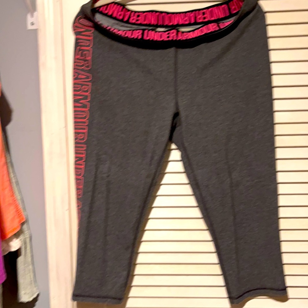 Under Armour Leggins. Below the knee.